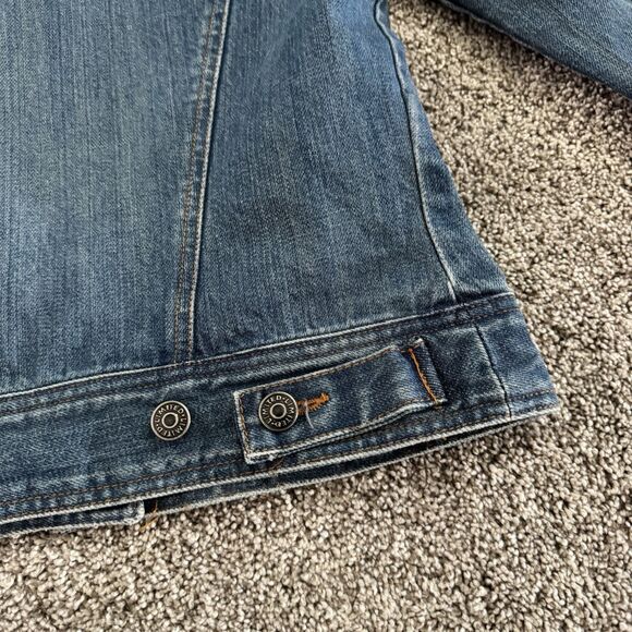 The Limited Denim Jean Jacket Blue Cotton Long Sleeve Women’s Size Medium - Picture 9 of 14